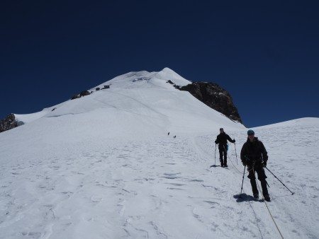 Full moon and mild on Mont Blanc