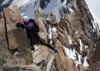 East Ridge (traverse), Breithorn AD- III-