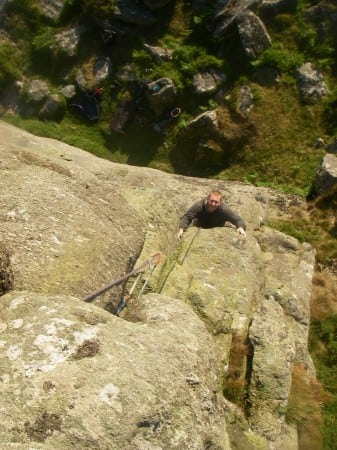 Bouldering at Combestone Tor